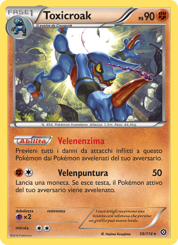 Toxicroak 059/116 — Steam Siege (Italian Pokémon TCG card)