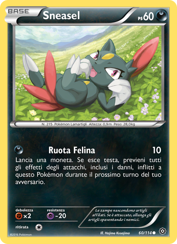 Sneasel 060/116 — Steam Siege (Italian Pokémon TCG card)
