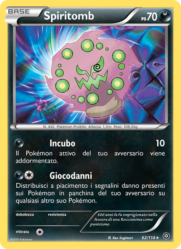 Spiritomb 062/116 — Steam Siege (Italian Pokémon TCG card)