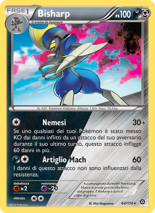 Bisharp 064/116 — Steam Siege (Italian Pokémon TCG card)