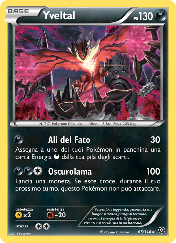 Yveltal 065/116 — Steam Siege (Italian Pokémon TCG card)