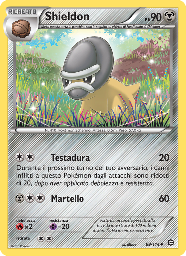 Shieldon 069/116 — Steam Siege (Italian Pokémon TCG card)