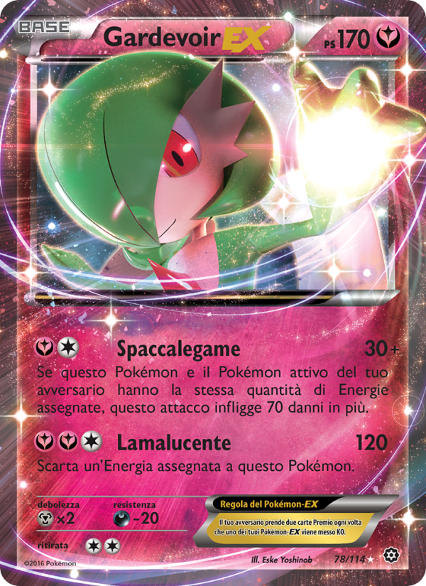 Gardevoir EX 078/116 — Steam Siege (Italian Pokémon TCG card)