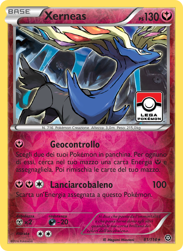 Xerneas 081/116 — Steam Siege (Italian Pokémon TCG card)