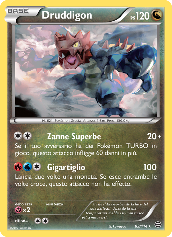 Druddigon 083/116 — Steam Siege (Italian Pokémon TCG card)