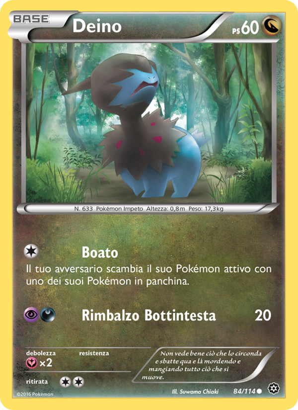 Deino 084/116 — Steam Siege (Italian Pokémon TCG card)
