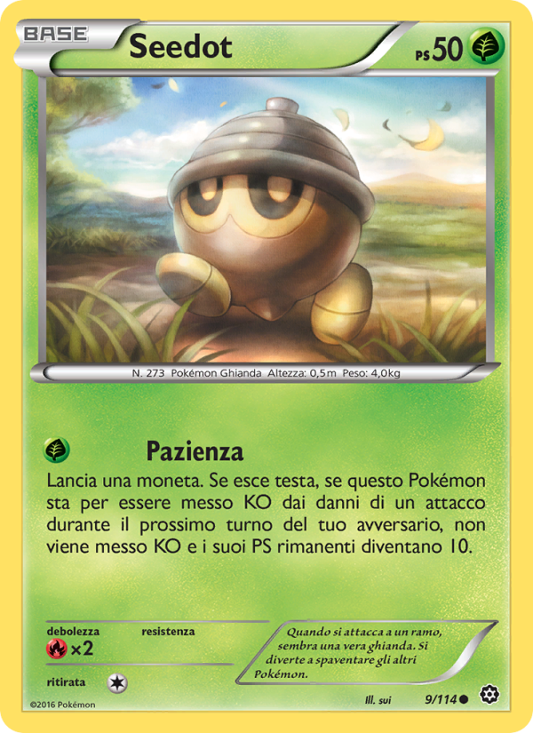 Seedot 009/116 — Steam Siege (Italian Pokémon TCG card)