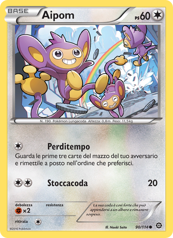 Aipom 090/116 — Steam Siege (Italian Pokémon TCG card)
