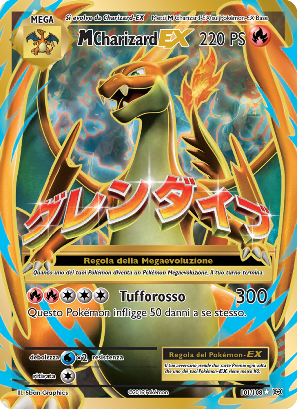 M Charizard EX 101/113 — Evolutions (Italian Pokémon TCG card)