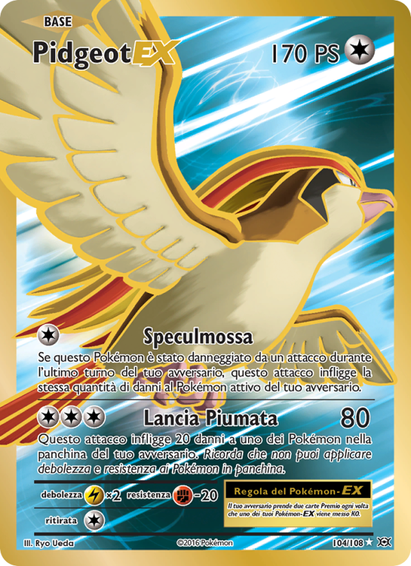 Pidgeot EX 104/113 — Evolutions (Italian Pokémon TCG card)