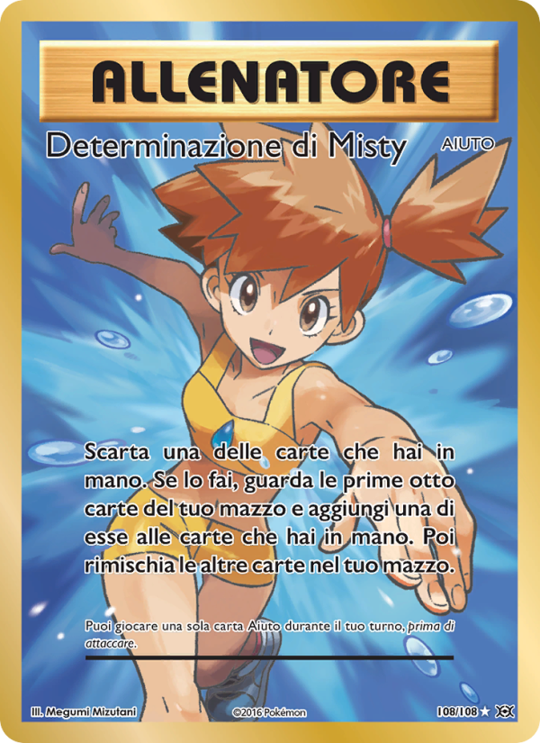 Determinazione di Misty 108/113 — Evolutions (Italian Pokémon TCG card)