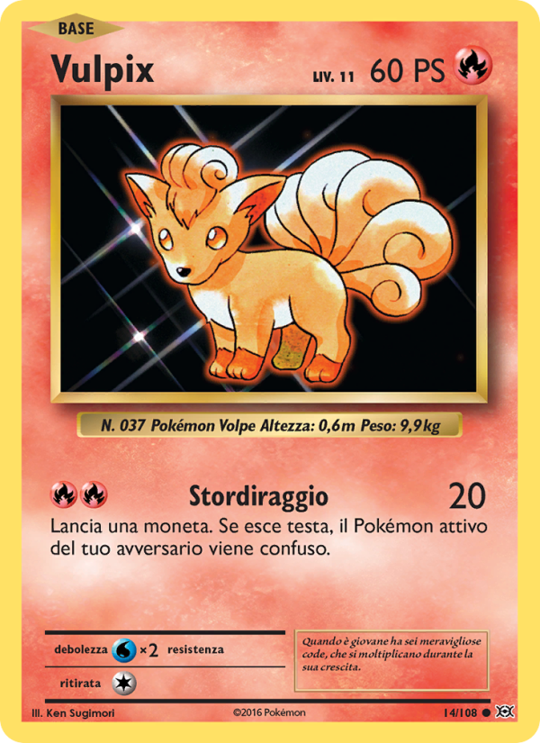 Vulpix 014/113 — Evolutions (Italian Pokémon TCG card)