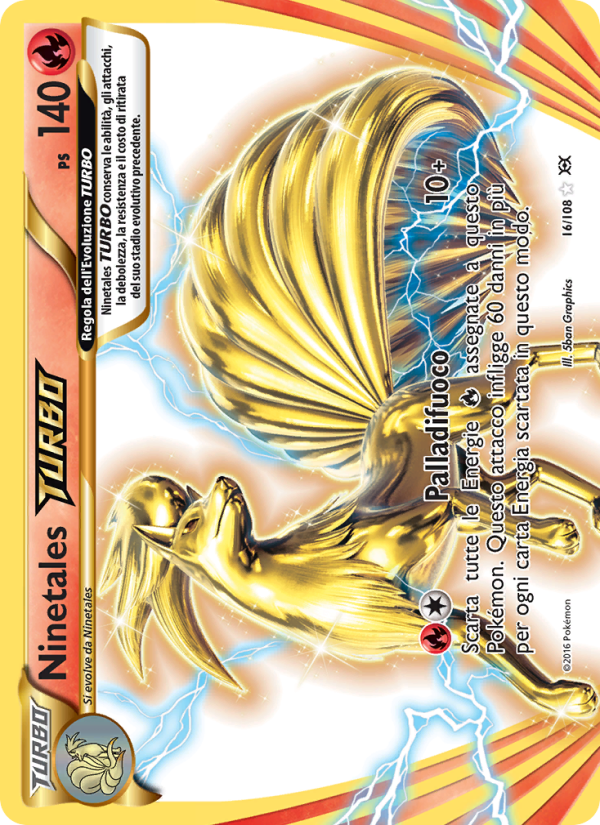Ninetales TURBO 016/113 — Evolutions (Italian Pokémon TCG card)