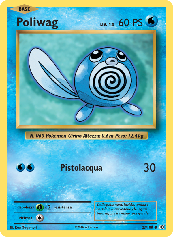 Poliwag 023/113 — Evolutions (Italian Pokémon TCG card)
