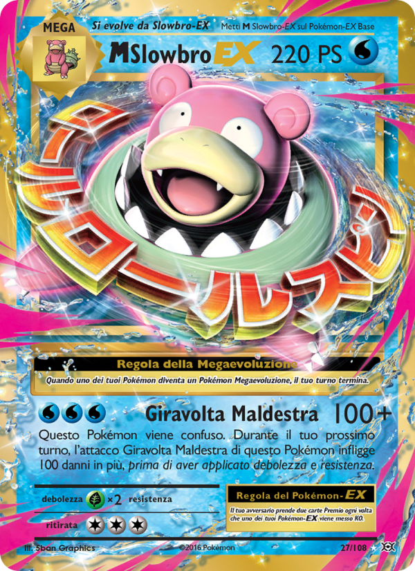 M Slowbro EX 027/113 — Evolutions (Italian Pokémon TCG card)