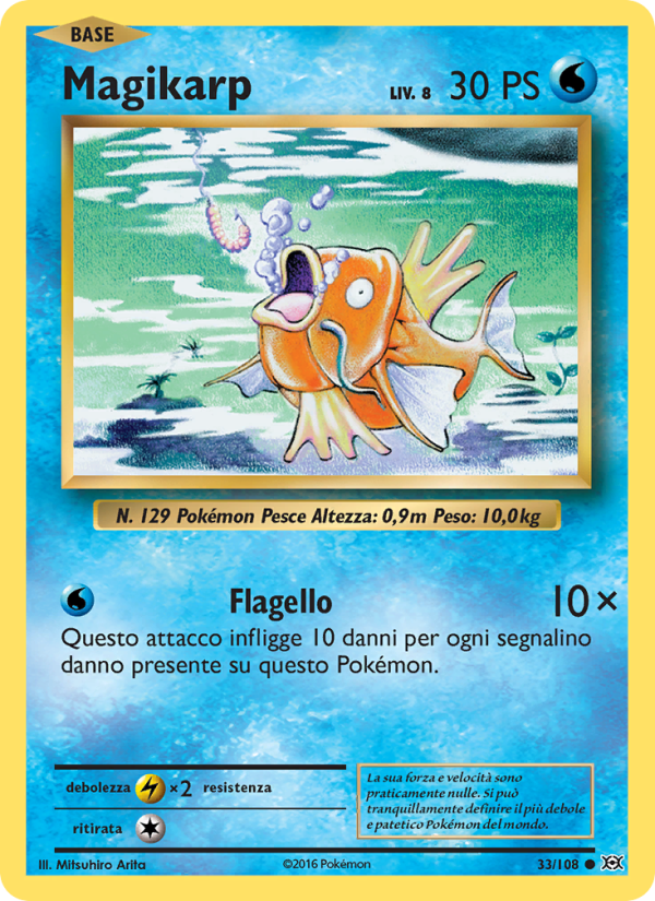 Magikarp 033/113 — Evolutions (Italian Pokémon TCG card)