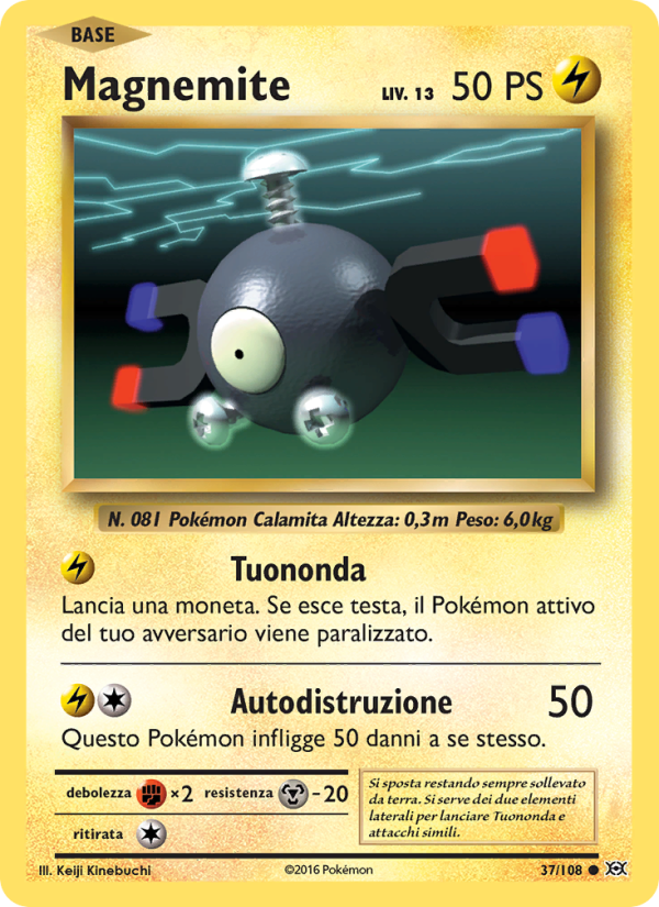 Magnemite 037/113 — Evolutions (Italian Pokémon TCG card)