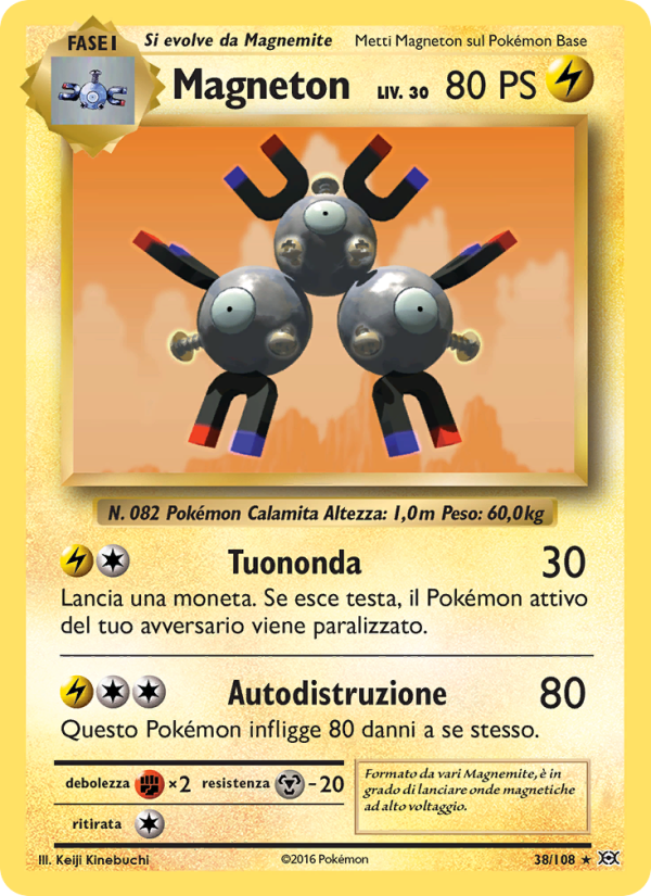 Magneton 038/113 — Evolutions (Italian Pokémon TCG card)