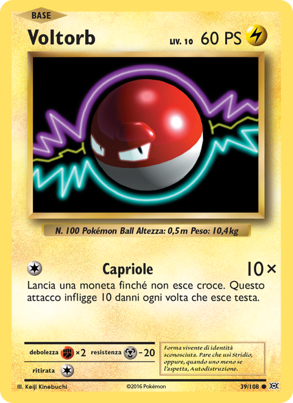 Voltorb 039/113 — Evolutions (Italian Pokémon TCG card)