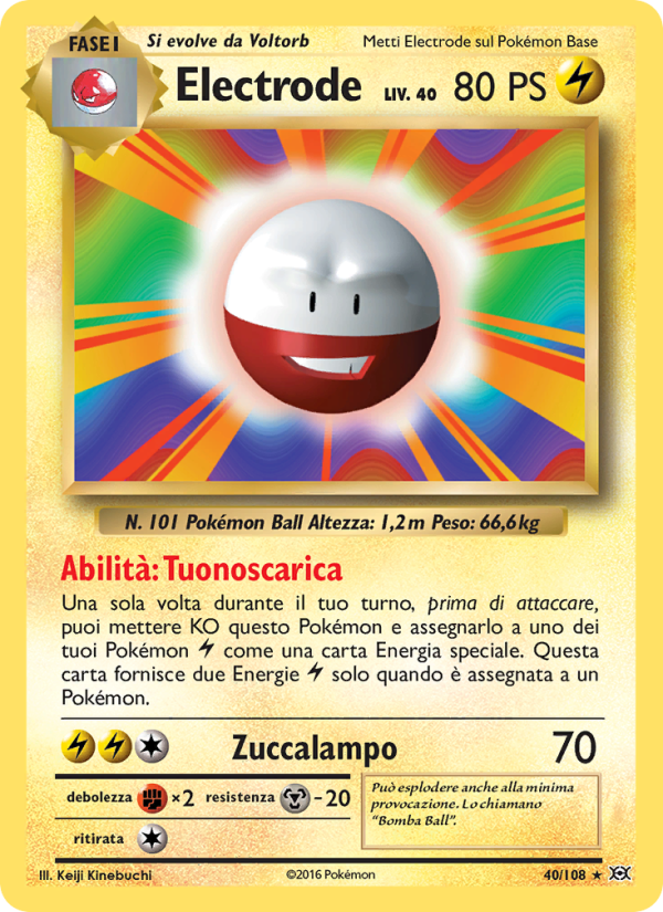 Electrode 040/113 — Evolutions (Italian Pokémon TCG card)