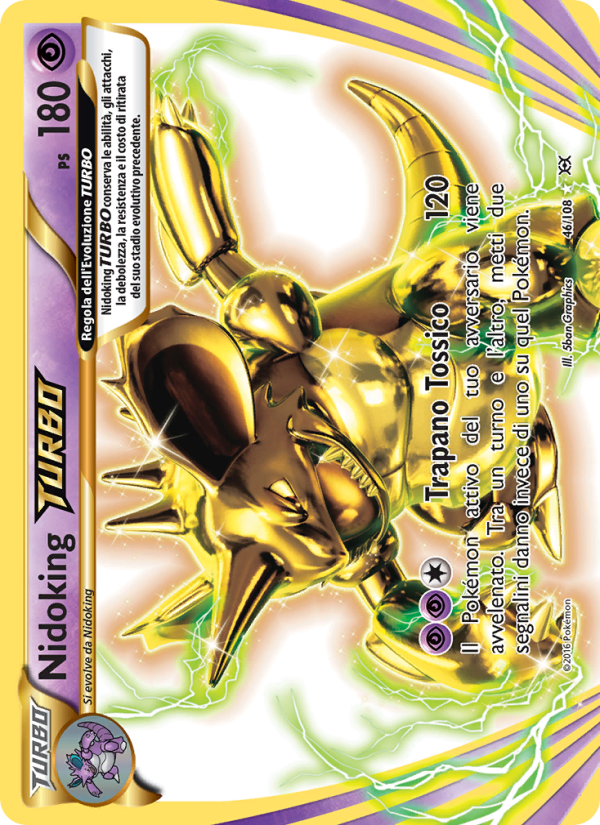 Nidoking TURBO 046/113 — Evolutions (Italian Pokémon TCG card)
