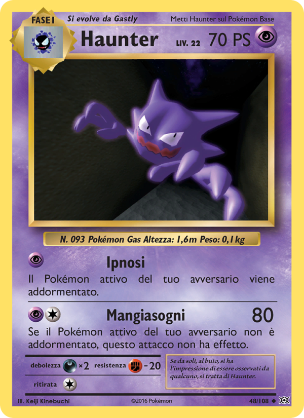 Haunter 048/113 — Evolutions (Italian Pokémon TCG card)