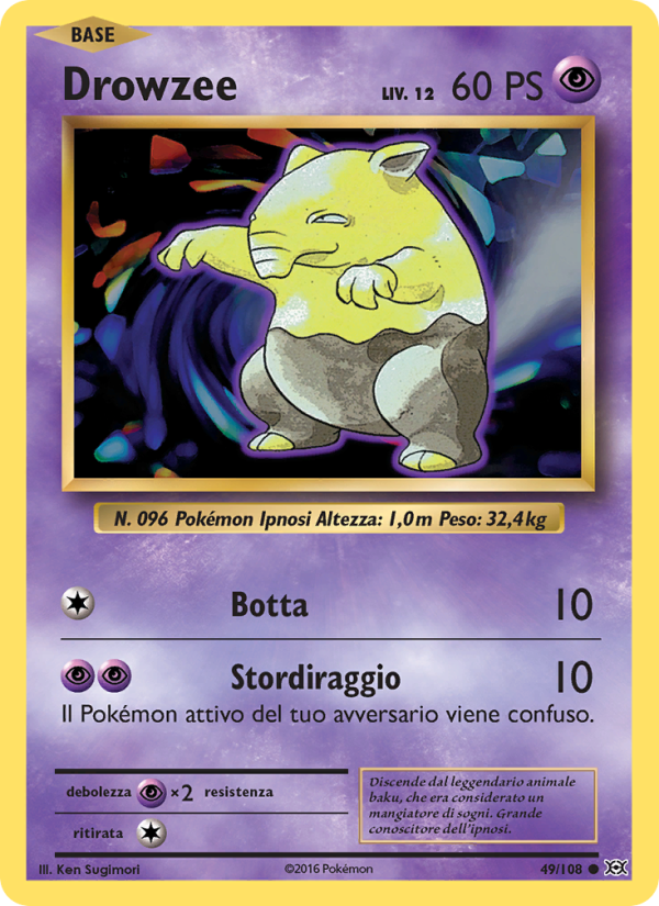 Drowzee 049/113 — Evolutions (Italian Pokémon TCG card)