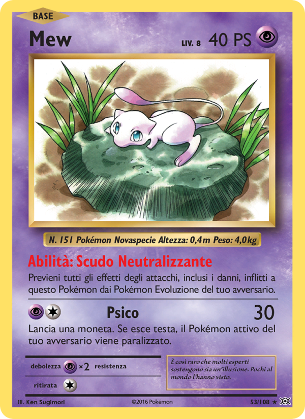 Mew 053/113 — Evolutions (Italian Pokémon TCG card)