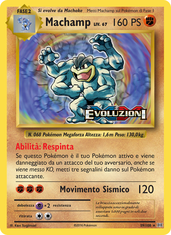 Machamp 059/113 — Evolutions (Italian Pokémon TCG card)
