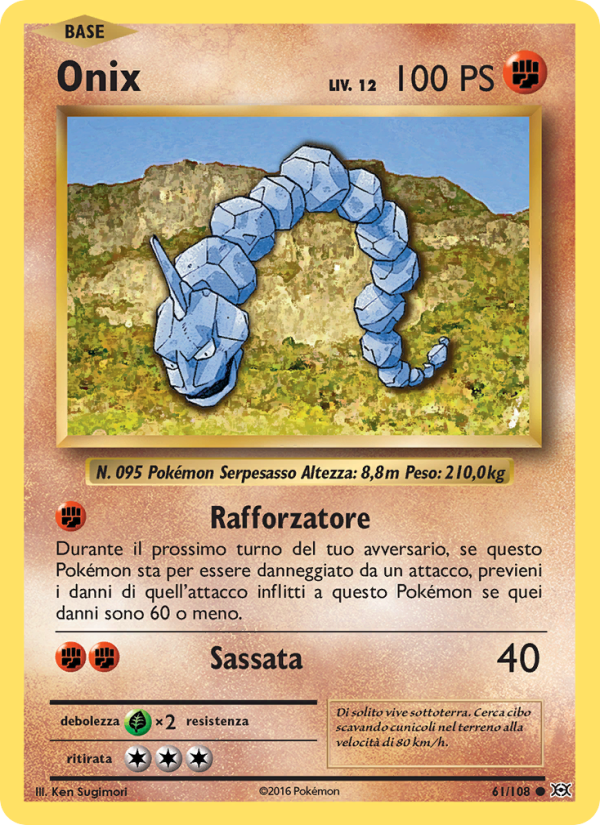 Onix 061/113 — Evolutions (Italian Pokémon TCG card)