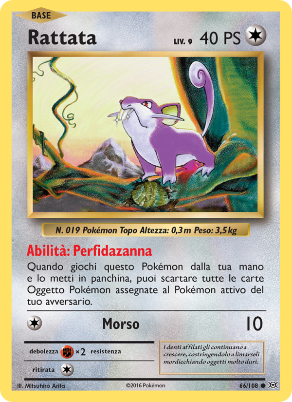 Rattata 066/113 — Evolutions (Italian Pokémon TCG card)