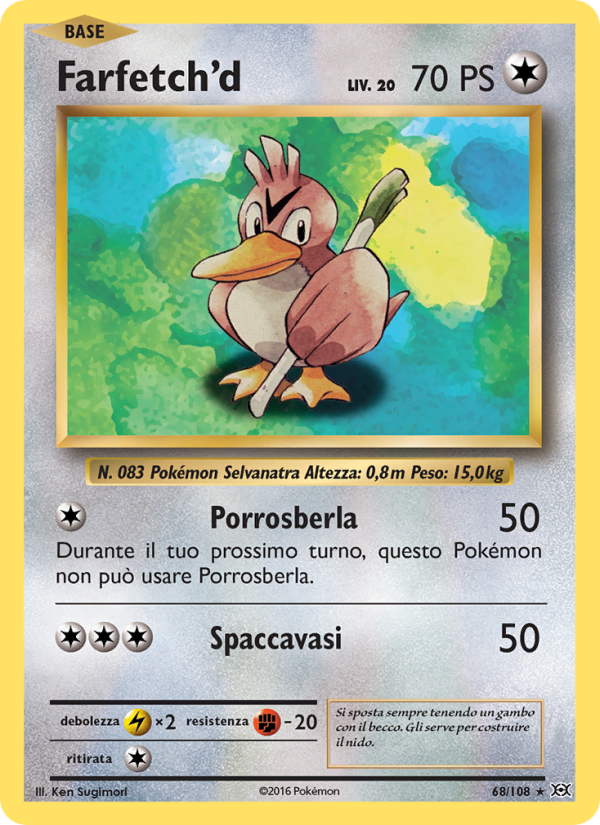 Farfetch'd 068/113 — Evolutions (Italian Pokémon TCG card)