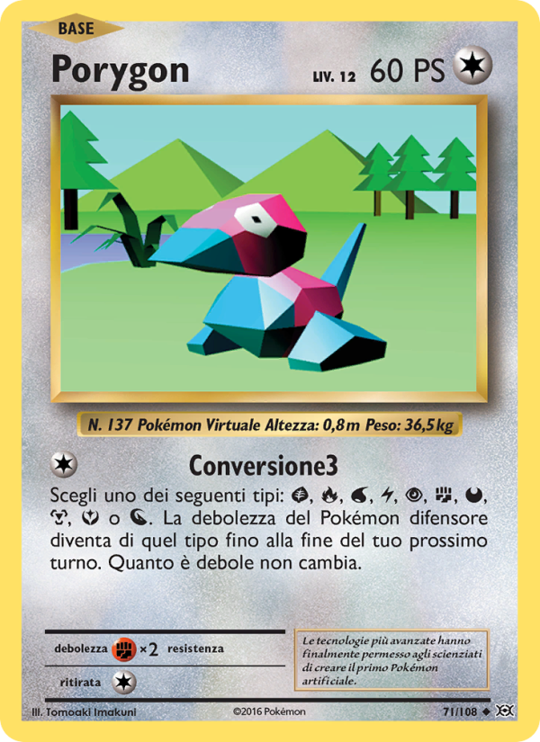 Porygon 071/113 — Evolutions (Italian Pokémon TCG card)
