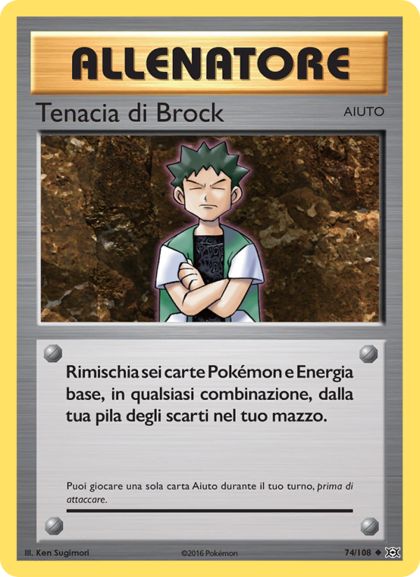 Tenacia di Brock 074/113 — Evolutions (Italian Pokémon TCG card)