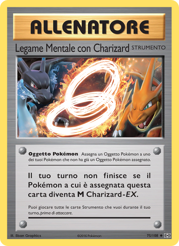 Legame Mentale con Charizard 075/113 — Evolutions (Italian Pokémon TCG card)