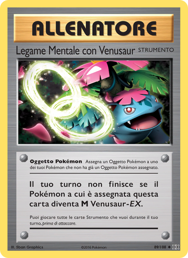 Legame Mentale con Venusaur 089/113 — Evolutions (Italian Pokémon TCG card)