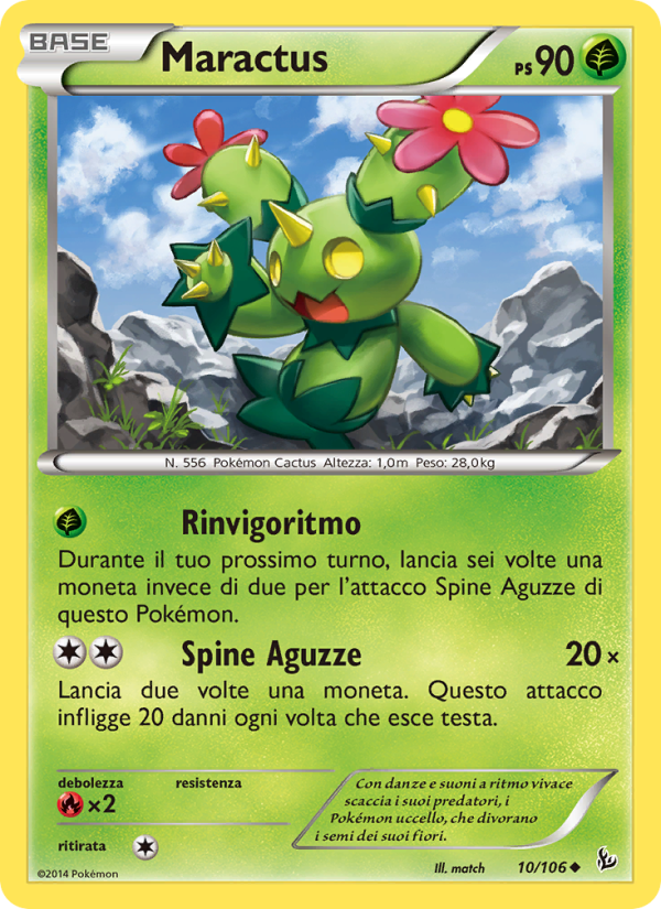 Maractus 010/110 — Flashfire (Italian Pokémon TCG card)