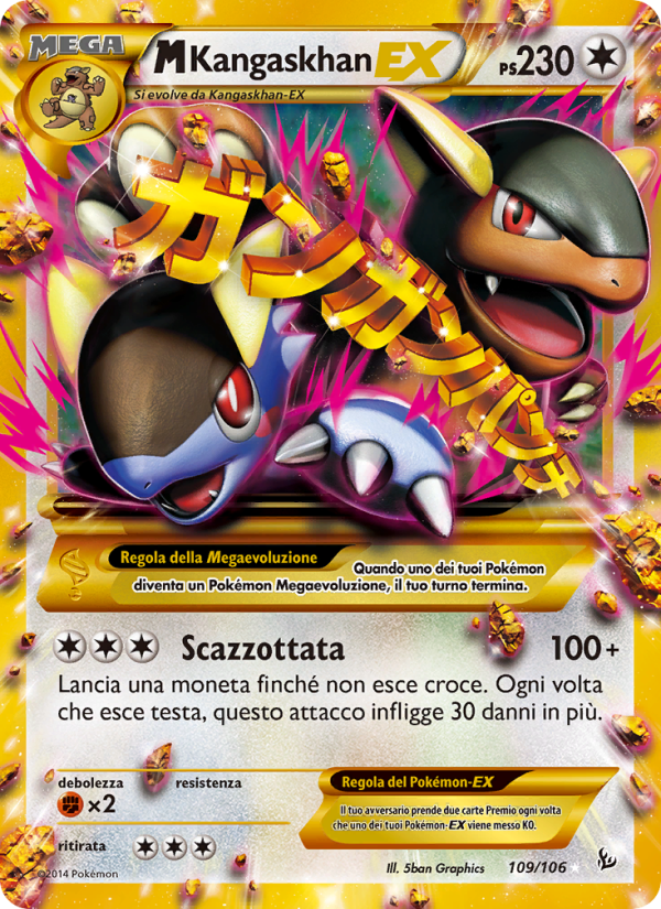 M Kangaskhan EX 109/110 — Flashfire (Italian Pokémon TCG card)