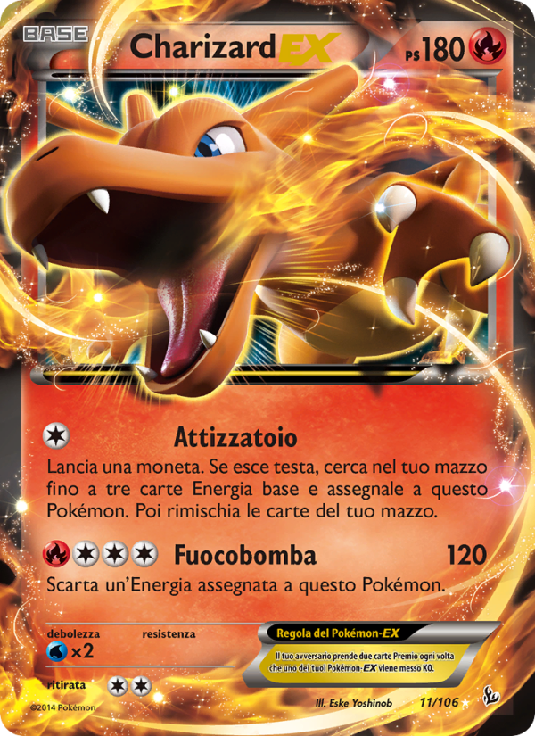 Charizard EX 011/110 — Flashfire (Italian Pokémon TCG card)