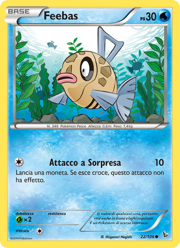 Feebas 022/110 — Flashfire (Italian Pokémon TCG card)