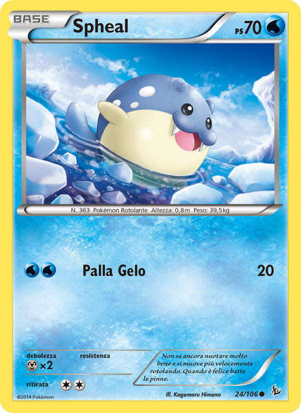 Spheal 024/110 — Flashfire (Italian Pokémon TCG card)