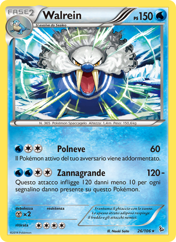 Walrein 026/110 — Flashfire (Italian Pokémon TCG card)