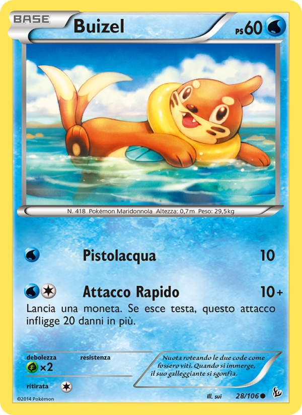 Buizel 028/110 — Flashfire (Italian Pokémon TCG card)
