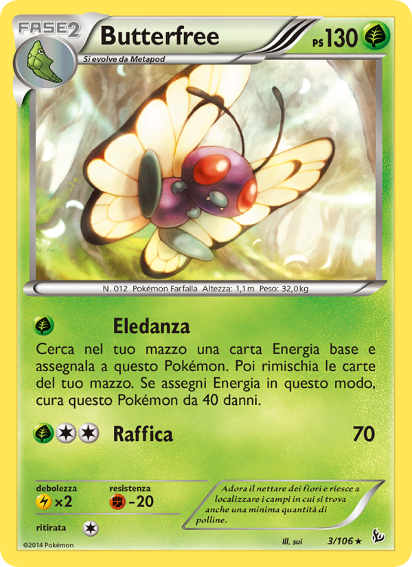 Butterfree 003/110 — Flashfire (Italian Pokémon TCG card)