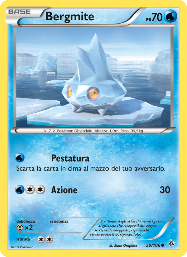 Bergmite 030/110 — Flashfire (Italian Pokémon TCG card)