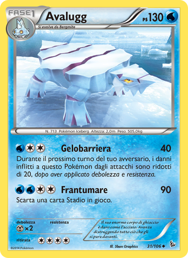 Avalugg 031/110 — Flashfire (Italian Pokémon TCG card)