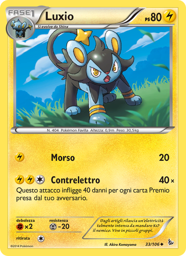 Luxio 033/110 — Flashfire (Italian Pokémon TCG card)