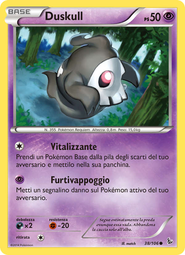 Duskull 038/110 — Flashfire (Italian Pokémon TCG card)