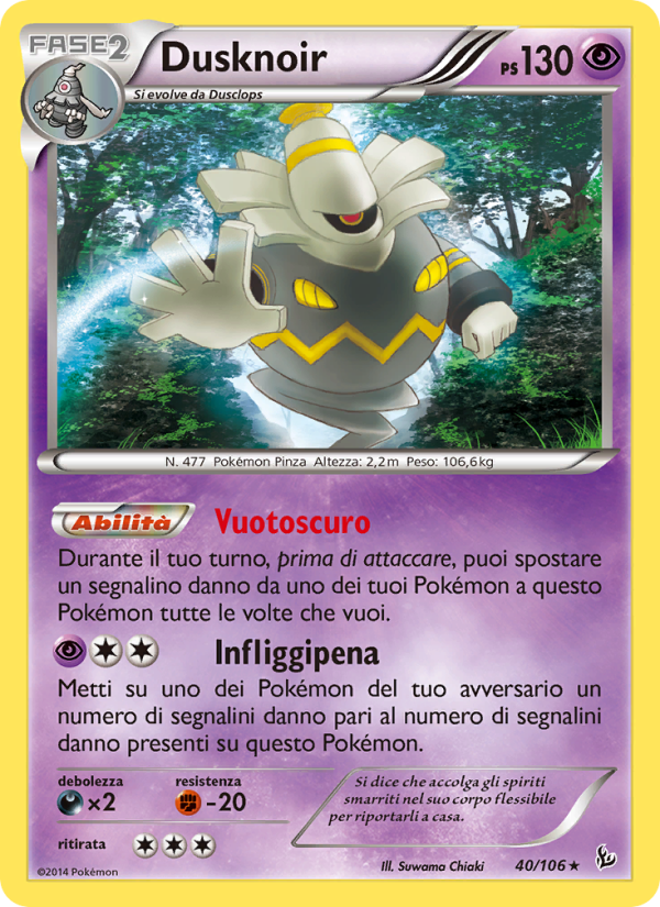 Dusknoir 040/110 — Flashfire (Italian Pokémon TCG card)