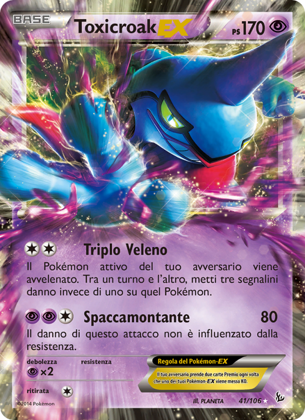 Toxicroak EX 041/110 — Flashfire (Italian Pokémon TCG card)